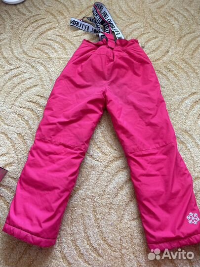 Утепленные брюки 128 для девочки