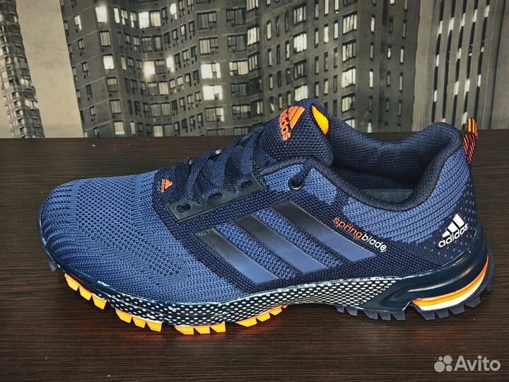 Кроссовки adidas синие летние