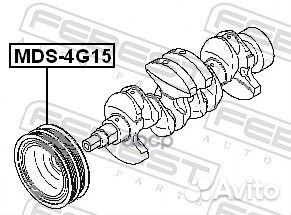 Шкив коленвала 4G13/4G15 MDS4G15 Febest