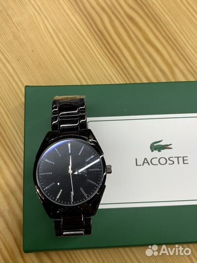 Мужской набор lacoste (Ремень, часы и парфюм)