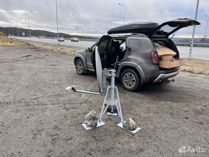 Наземная опора спутник. интернет Газпром Триколор