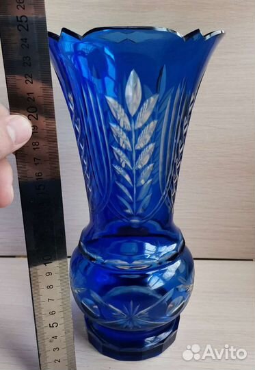 Ваза цветное стекло СССР