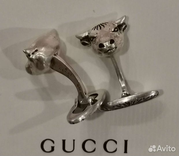 Новые запонки Gucci Anger Forest Bull Aged