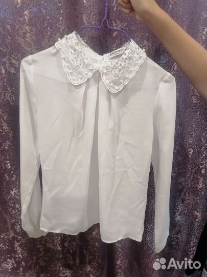 Блузка белая школьная 146