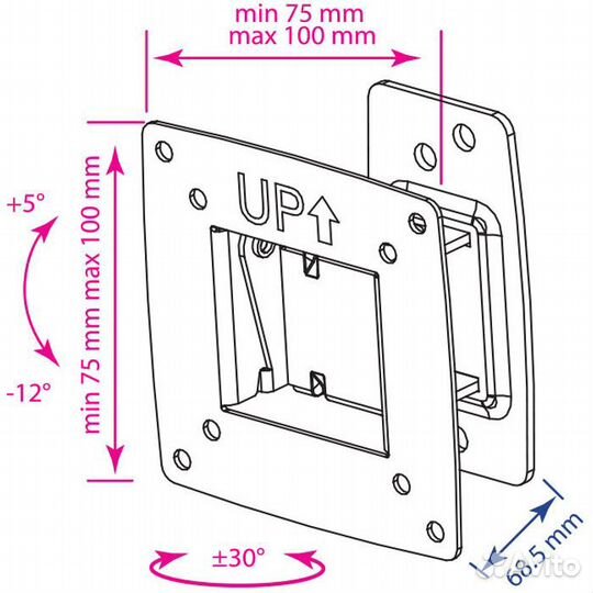 Кронштейн наклонно-поворотный Kromax #228471