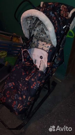 Детские санки коляска