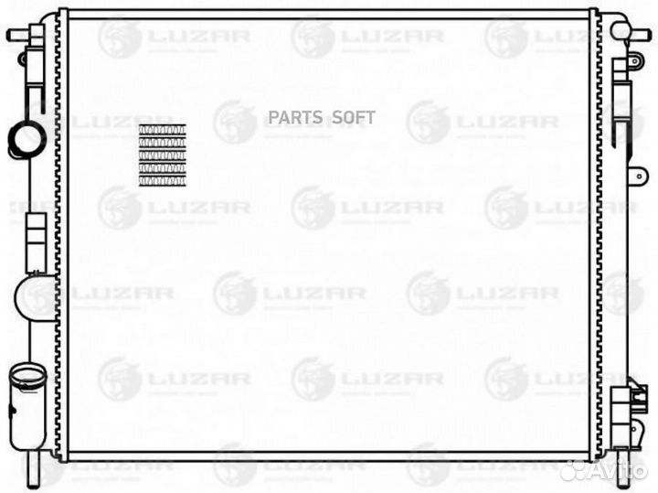 Радиатор охлаждения Рено Логан 04- пластинчатый