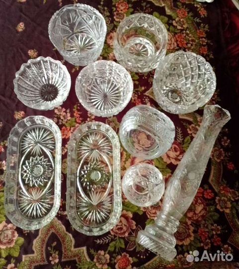 Хрустальные конфетницы СССР