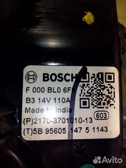 Генератор ваз 2170 kalina granta datsun