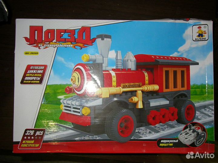 Детский игровой конструктор-поезд на радиоуправлен