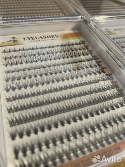 Накладные ресницы пучки набор