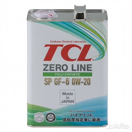 Масло моторное TCL Zero Line 0W20 GF-6 (4л.) синт