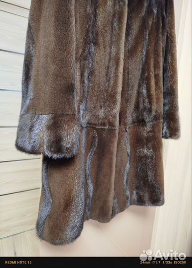 Шуба женская норковая с капюшоном 48-52