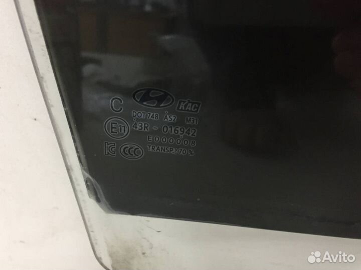 Стекло двери задней правой Hyundai Solaris 2017