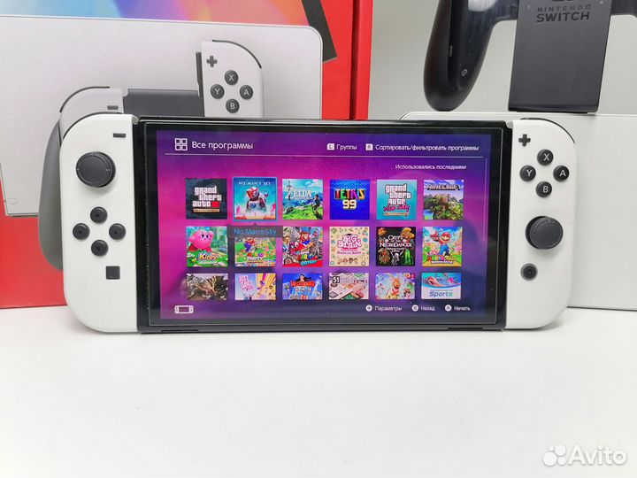 Nintendo Switch Oled 192gb Прошита+999игр/Белая