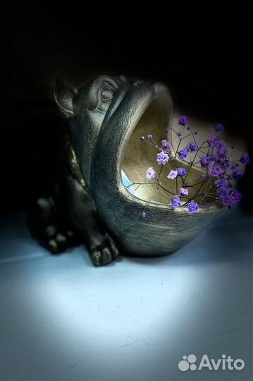 Конфетница-ключница, бульдог. Губы 