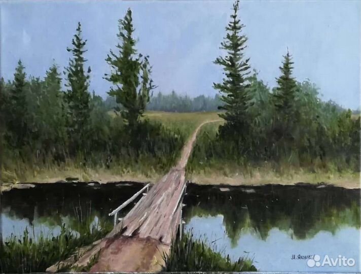 Картина маслом на холсте пейзаж