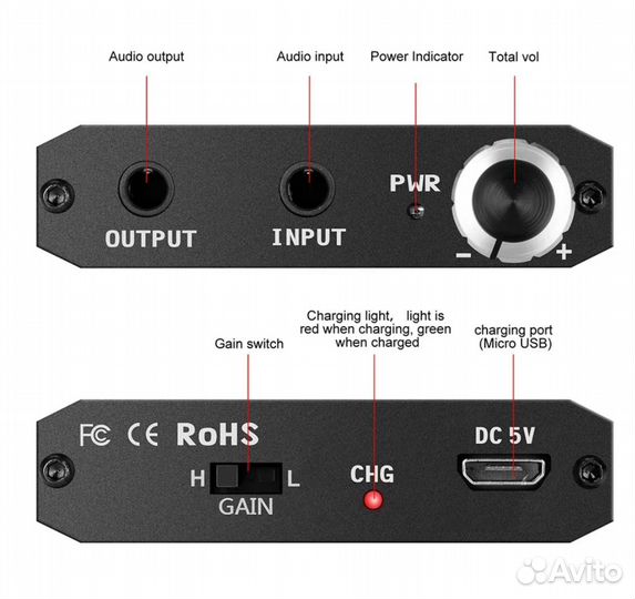 Премиум усилитель для наушников портативный
