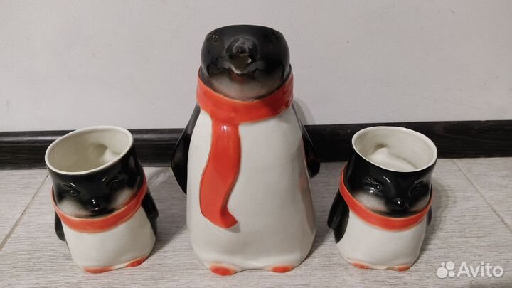 Штоф СССР Графин пингвин+кружки