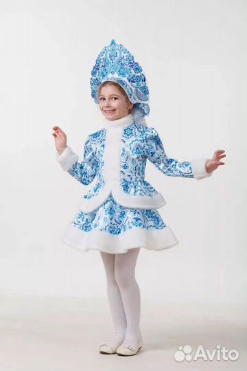 Костюм Снегурочки для девочки напрокат