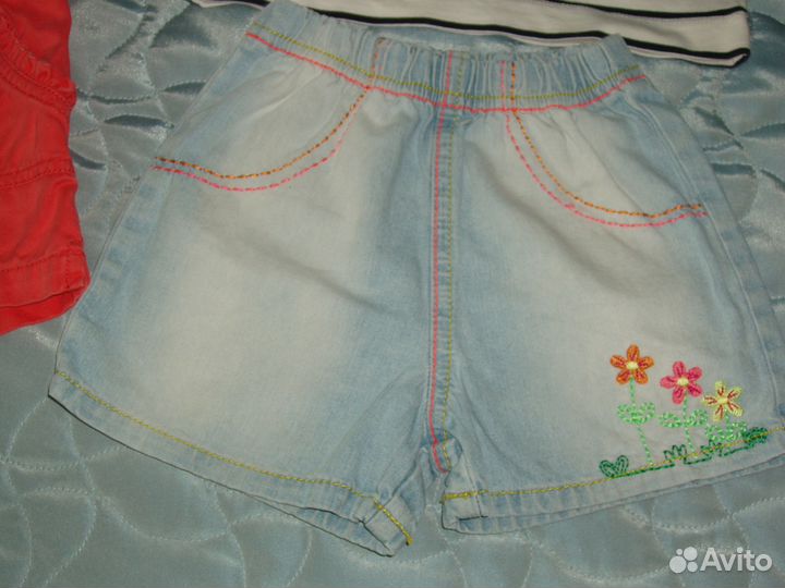 Комплект (2 шт.шорты+ 2 шт.футболки +шлепки)