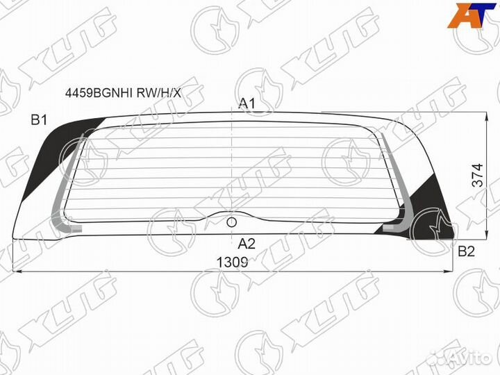 Стекло заднее