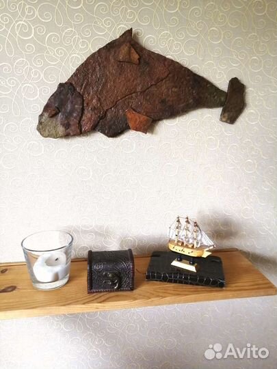 Каменное панно-рыба