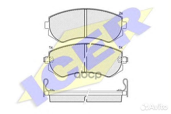Колодки торм.дисковые 181300 Icer