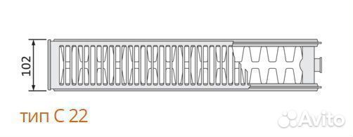 Радиатор панельный стальной C 22 500 х 1600 Россия