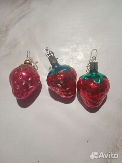 Елочные игрушки стекло СССР
