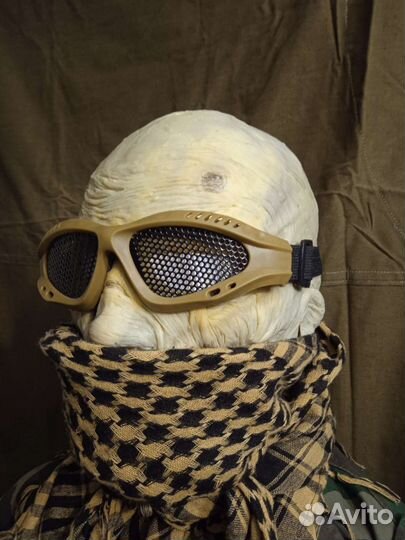 Очки защитные сетчатые tan