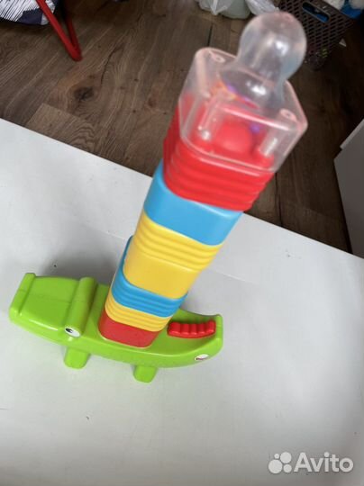 Развивающие игрушки пирамидка веселый крокодил