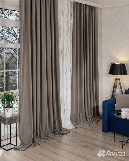 Комплект портьер бархат Богема шторы