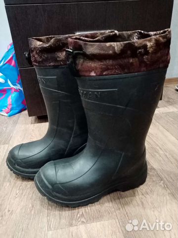 Сапоги резиновые мужские для зимней рыбалки