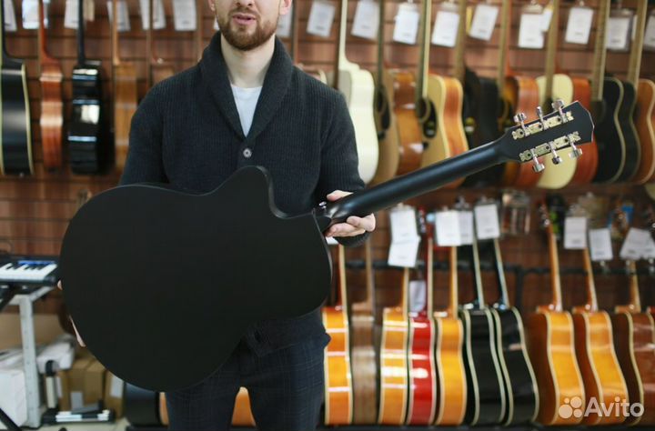 Акустическая гитара belucci BC4020 bk + медиатор