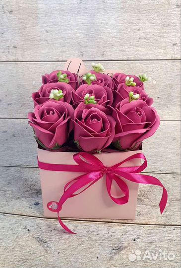 Букет из мыльных роз