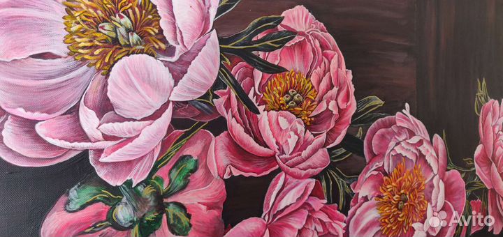 Картина акрил 40х80 холст на подрамнике 