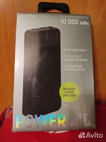 Внешний аккумулятор повербанк TFN 10000