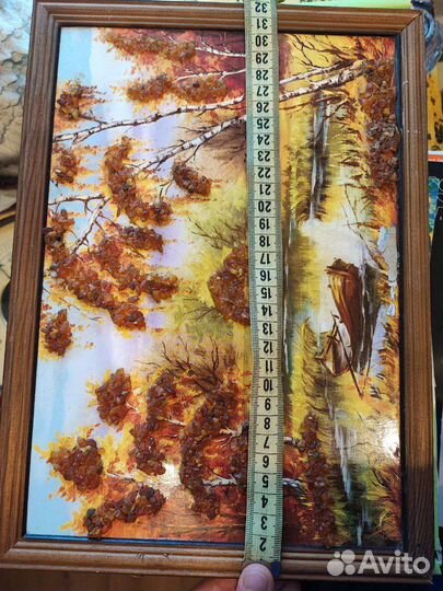 Картина с янтарем 23х32