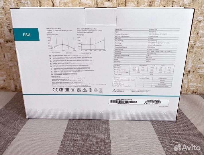DeepCool PF400 400W 80+ ATX apfc Новый, на гаранти