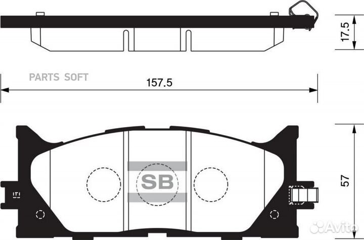 Sangsin brake SP2080 SP2080SNS 0446506070 колодки