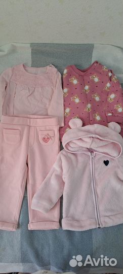 Вещи на девочку пакетом, размер 80