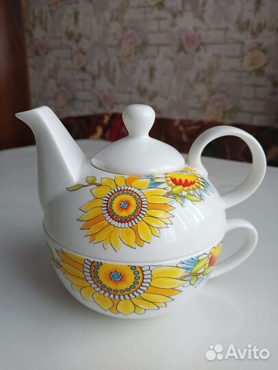 Чайная пара эгоист, чайник и чашка