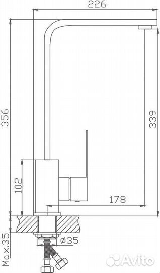 Смеситель для кухни Haiba HB803-7 HB70803-7 чёр