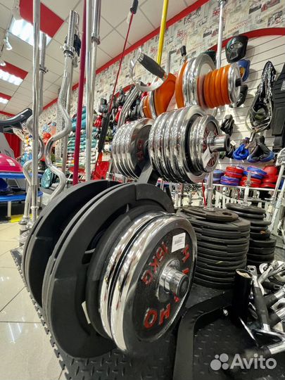 Штанга гриф прямой, гриф гантели 50 кг набор, гант