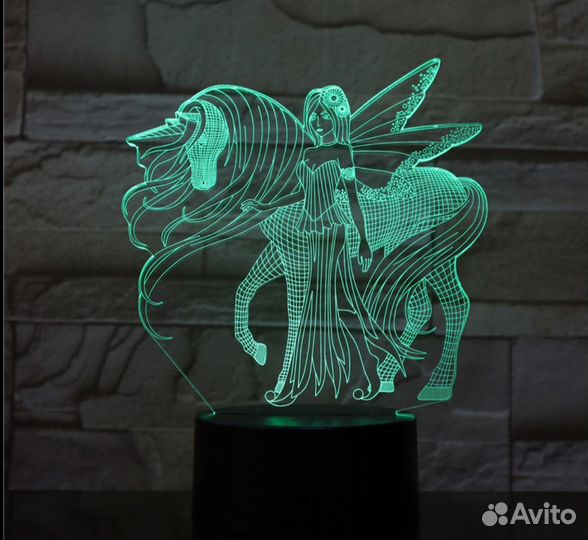 Ночник фея с единорогом