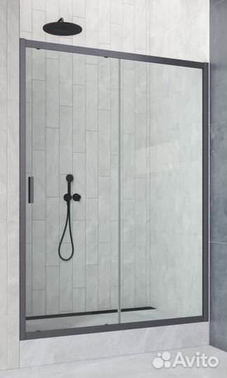Душевая дверь Vegas-Glass 105 см, Gun Metal
