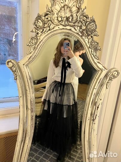 Платье рубашка белая