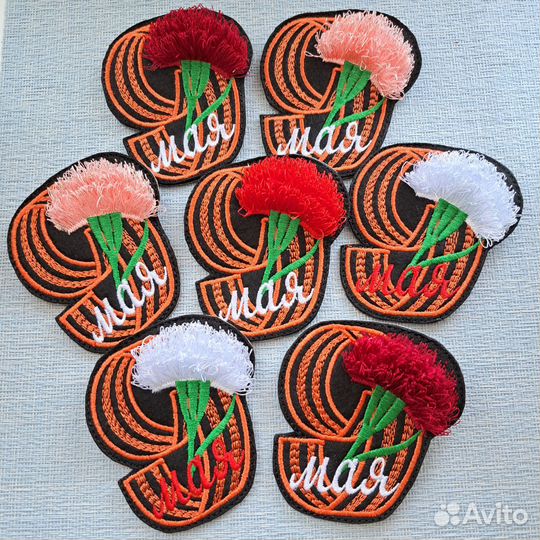 Брошь 9 мая Георгиевская лента