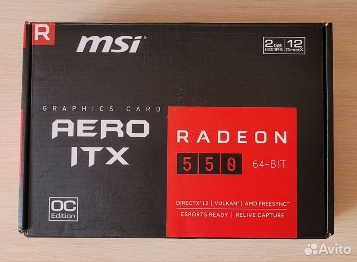 Видеокарта MSI rx550 Aero
